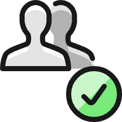 Multiple Actions Check 1_2 Icon from Ultimate Colors Set