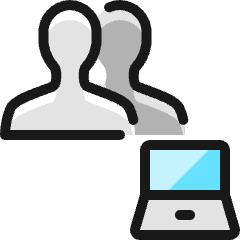 Multiple Actions Laptop_2 Icon from Ultimate Colors Set