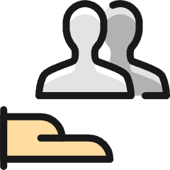 Multiple Actions Share 1_2 Icon from Ultimate Colors Set