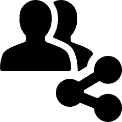 Multiple Actions Share 2 Icon from Ultimate Bold Set