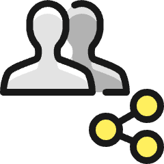 Multiple Actions Share 2_2 Icon from Ultimate Colors Set