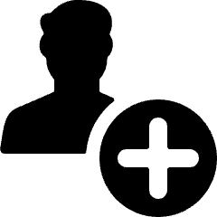 Single Man Actions Add Icon from Ultimate Bold Set