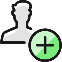 Single Man Actions Add_2 Icon from Ultimate Colors Set
