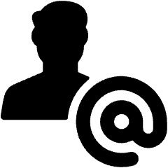 Single Man Actions Address Icon from Ultimate Bold Set