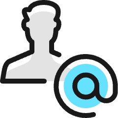Single Man Actions Address_2 Icon from Ultimate Colors Set