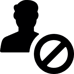 Single Man Actions Block Icon from Ultimate Bold Set