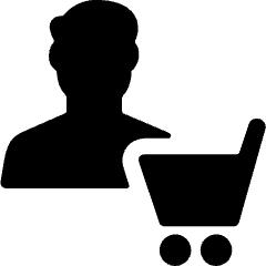 Single Man Actions Cart Icon from Ultimate Bold Set