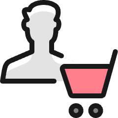 Single Man Actions Cart_2 Icon from Ultimate Colors Set
