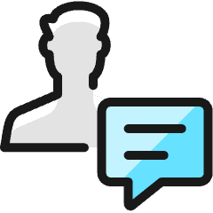 Single Man Actions Chat_2 Icon from Ultimate Colors Set