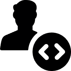 Single Man Actions Coding Icon from Ultimate Bold Set