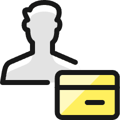 Single Man Actions Credit Card_2 Icon from Ultimate Colors Set
