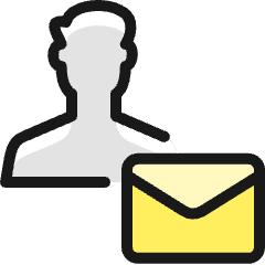 Single Man Actions Email Icon from Ultimate Colors Set