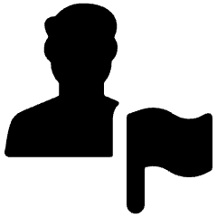 Single Man Actions Flag Icon from Ultimate Bold Set