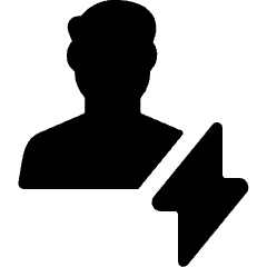 Single Man Actions Flash Icon from Ultimate Bold Set
