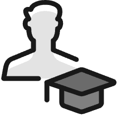 Single Man Actions Graduate_2 Icon from Ultimate Colors Set