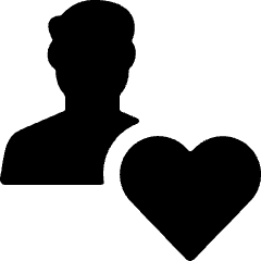 Single Man Actions Heart Icon from Ultimate Bold Set