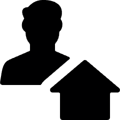 Single Man Actions Home Icon from Ultimate Bold Set