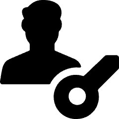Single Man Actions Key Icon from Ultimate Bold Set