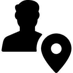 Single Man Actions Location Icon from Ultimate Bold Set