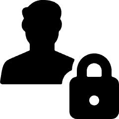 Single Man Actions Lock Icon from Ultimate Bold Set