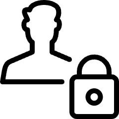 Single Man Actions Lock Icon from Ultimate Light Set