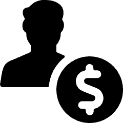 Single Man Actions Money Icon from Ultimate Bold Set