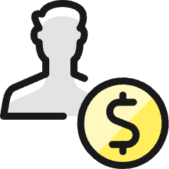 Single Man Actions Money_2 Icon from Ultimate Colors Set