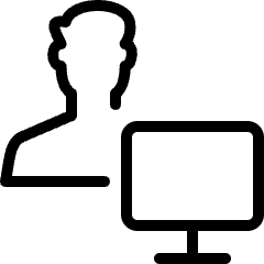 Single Man Actions Monitor Icon from Ultimate Light Set