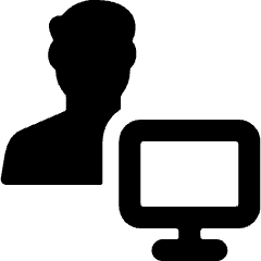 Single Man Actions Monitor Icon from Ultimate Bold Set