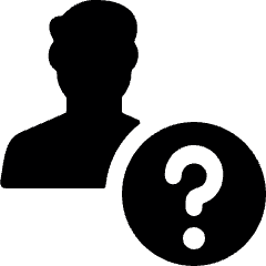 Single Man Actions Question Icon from Ultimate Bold Set