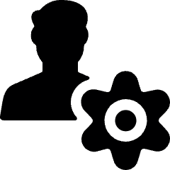 Single Man Actions Setting Icon from Ultimate Bold Set