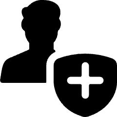 Single Man Actions Shield Icon from Ultimate Bold Set