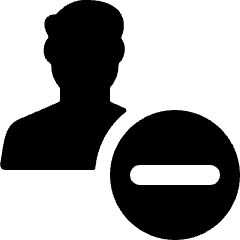 Single Man Actions Subtract Icon from Ultimate Bold Set