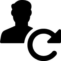 Single Man Actions Sync Icon from Ultimate Bold Set