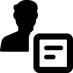 Single Man Actions Text Icon from Ultimate Bold Set