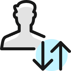 Single Man Actions Up Down_2 Icon from Ultimate Colors Set