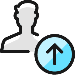 Single Man Actions Upload_2 Icon from Ultimate Colors Set