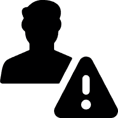 Single Man Actions Warning Icon from Ultimate Bold Set