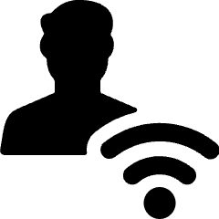Single Man Actions Wifi Icon from Ultimate Bold Set