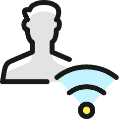 Single Man Actions Wifi_2 Icon from Ultimate Colors Set