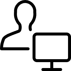 Single Neutral Actions Monitor Icon from Ultimate Light Set