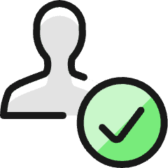 Single Neutral Actions Check 1_2 Icon from Ultimate Colors Set