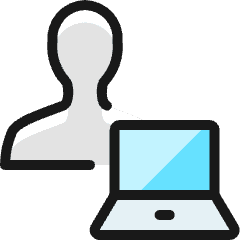 Single Neutral Actions Laptop_2 Icon from Ultimate Colors Set