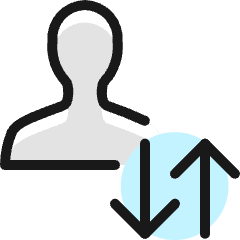 Single Neutral Actions Up Down_2 Icon from Ultimate Colors Set