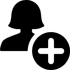 Single Woman Actions Add Icon from Ultimate Bold Set