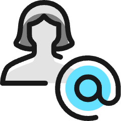 Single Woman Actions Address_2 Icon from Ultimate Colors Set