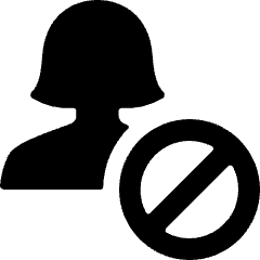 Single Woman Actions Block Icon from Ultimate Bold Set