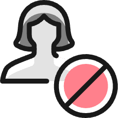 Single Woman Actions Block_2 Icon from Ultimate Colors Set