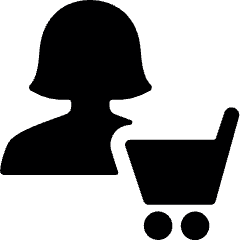 Single Woman Actions Cart Icon from Ultimate Bold Set