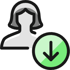 Single Woman Actions Download_2 Icon from Ultimate Colors Set